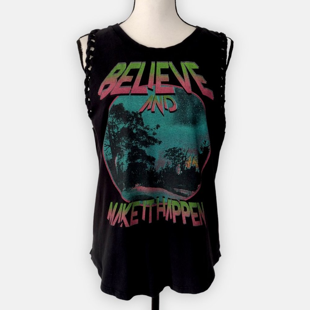 Forever 21 Believe and Make It Happen Sleeveless Muscle Tee